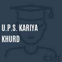 U.P.S. Kariya Khurd Middle School Logo