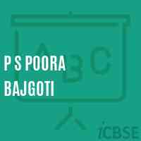 P S Poora Bajgoti Primary School Logo