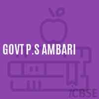Govt P.S Ambari Primary School Logo