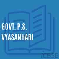 Govt. P.S. Vyasanhari Primary School Logo