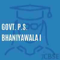 Govt. P.S. Bhaniyawala I Primary School Logo