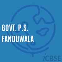 Govt. P.S. Fanduwala Primary School Logo