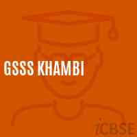 Gsss Khambi High School Logo
