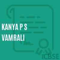 Kanya P S Vamrali Primary School Logo