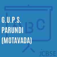 G.U.P.S. Parundi (Motavada) Middle School Logo