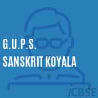 G.U.P.S. Sanskrit Koyala Middle School Logo