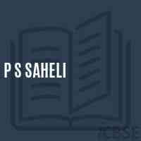 P S Saheli Primary School Logo