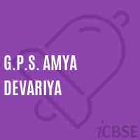 G.P.S. Amya Devariya Primary School Logo