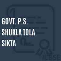 Govt. P.S. Shukla Tola Sikta Primary School Logo