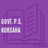 Govt. P.S. Kursaha Primary School Logo
