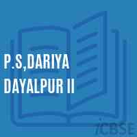 P.S,Dariya Dayalpur Ii Primary School Logo