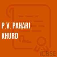 P.V. Pahari Khurd Primary School Logo
