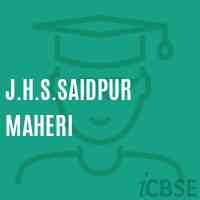 J.H.S.Saidpur Maheri Middle School Logo