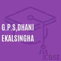 G.P.S,Dhani Ekalsingha Primary School Logo