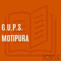 G.U.P.S. Motipura Middle School Logo