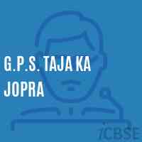G.P.S. Taja Ka Jopra Primary School Logo
