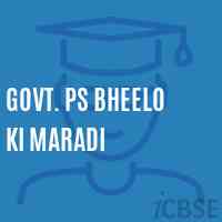 Govt. Ps Bheelo Ki Maradi Primary School Logo