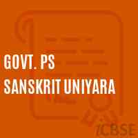 Govt. Ps Sanskrit Uniyara Primary School Logo