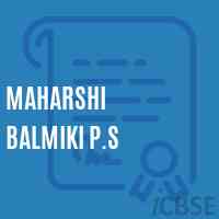 Maharshi Balmiki P.S Primary School Logo