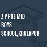 Z P Pre Mid Boys School,Kholapur Logo