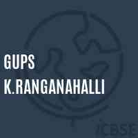 Gups K.Ranganahalli Middle School Logo