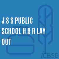 J S S Public School H B R Lay Out Logo
