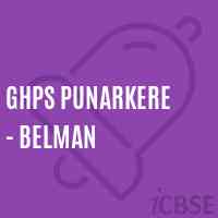 Ghps Punarkere - Belman Middle School Logo