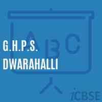 G.H.P.S. Dwarahalli Middle School Logo
