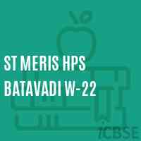 St Meris Hps Batavadi W-22 Secondary School Logo