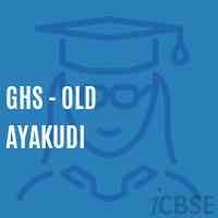 Ghs - Old Ayakudi Secondary School Logo