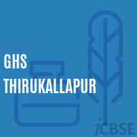 Ghs Thirukallapur Secondary School Logo
