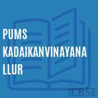 Pums Kadaikanvinayanallur Middle School Logo
