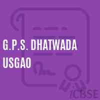G.P.S. Dhatwada Usgao Primary School Logo