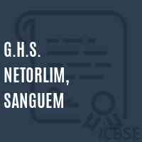 G.H.S. Netorlim, Sanguem Secondary School Logo