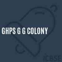 Ghps G G Colony Middle School Logo