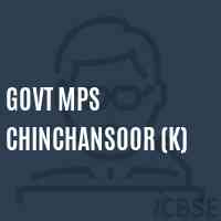 Govt Mps Chinchansoor (K) Middle School Logo