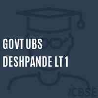 Govt Ubs Deshpande Lt 1 Primary School Logo