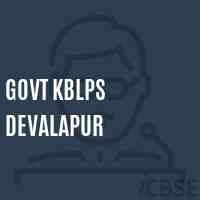 Govt Kblps Devalapur Primary School Logo