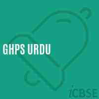 Ghps Urdu Middle School Logo
