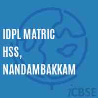 IDPL Matric HSS, Nandambakkam Senior Secondary School Logo