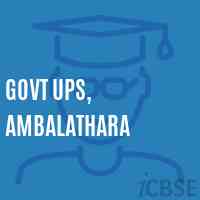 Govt Ups, Ambalathara Middle School Logo
