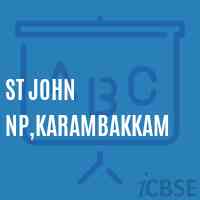 St John Np,Karambakkam Primary School Logo