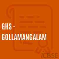 Ghs - Gollamangalam Secondary School Logo