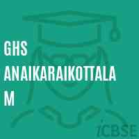 Ghs Anaikaraikottalam Secondary School Logo