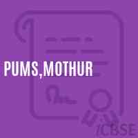 Pums,Mothur Middle School Logo