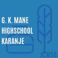 G. K. Mane Highschool Karanje Logo