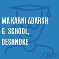 Ma Karni Adarsh G. School, Deshnoke Logo