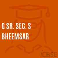 G Sr. Sec. S Bheemsar High School Logo