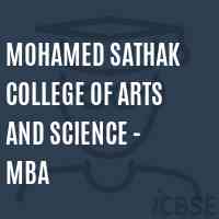 Mohamed Sathak College of Arts and Science - Mba Logo