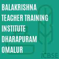 Balakrishna Teacher Training Institute Dharapuram Omalur Logo